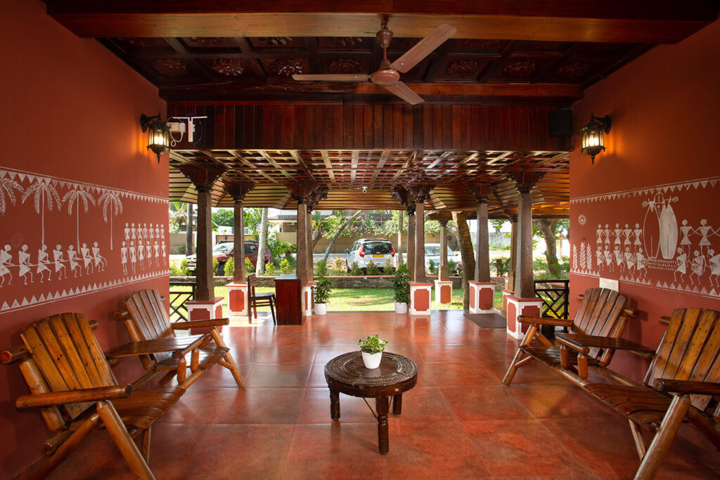 Ayurveda resort in Kerala near Cherai Beach with peaceful atmosphere.