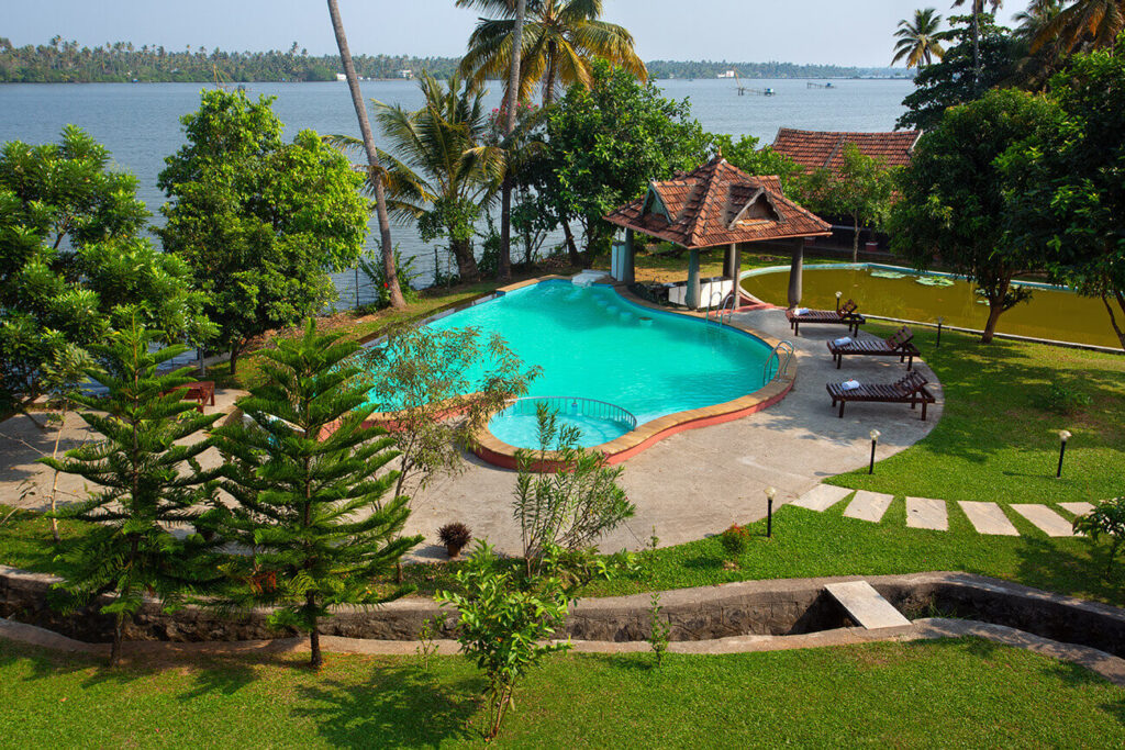 Swimming pool at Akanta Ayurveda & Yoga Cherai Kerala.