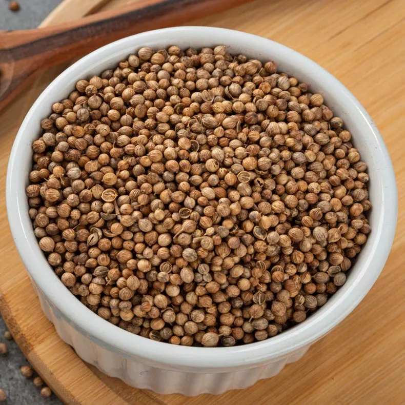 Fresh organic coriander seeds from Mahhagrand Spices, sourced directly from farmers in Kerala