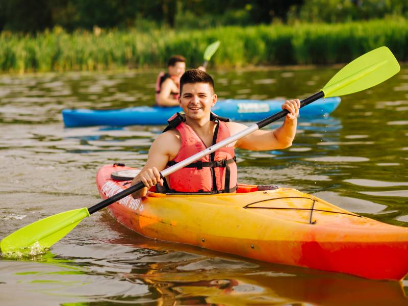 Backwater kayaking in Kadamakudy
